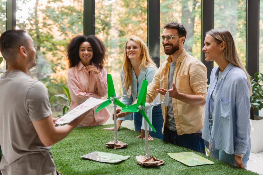 Des employés renforcent leurs liens lors d'un team building écologique Everact.