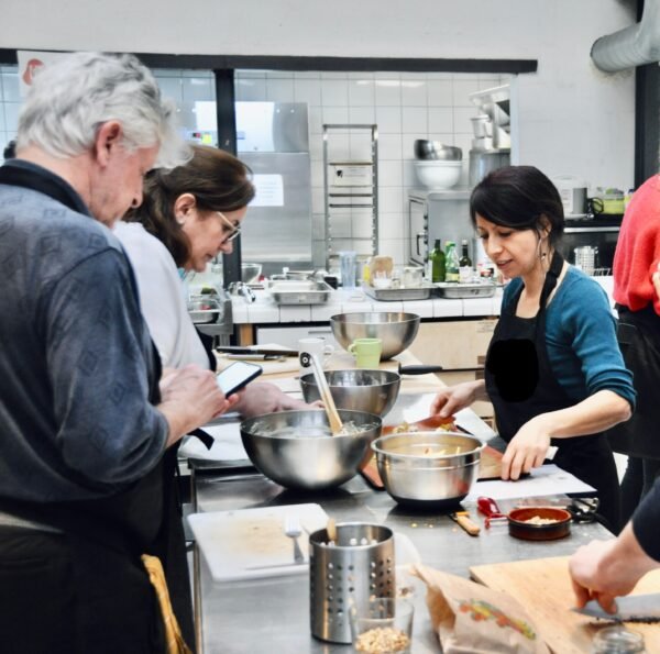 Image prise lors d'un atelier de cuisine végétale à paris