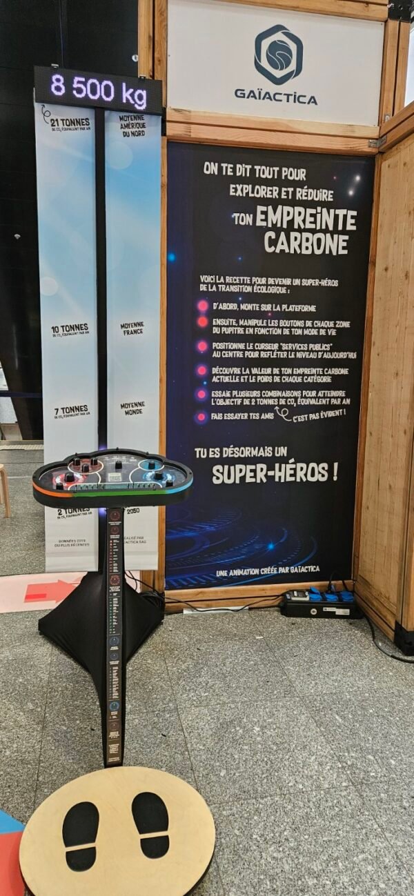 Carbon Corner, pupitre interactif pour mesure son empreinte carbone