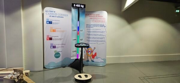 Carbon Corner, pupitre interactif pour mesurer son empreinte carbone - personnalisable